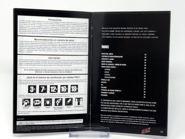 RSII: Riding Spirits (ESP) (Manual) para PlayStation 2, edición PAL España, de segunda mano