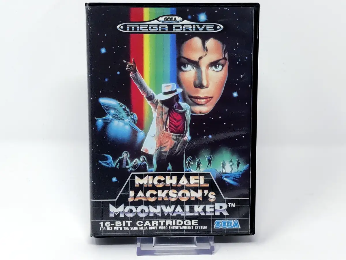 Portada de Michael Jackson's Moonwalker (ESP) para Sega Mega Drive, edición PAL España, de segunda mano