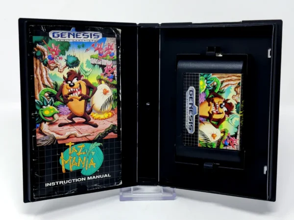 Lateral de la caja de Taz-Mania (USA) para Sega Mega Drive