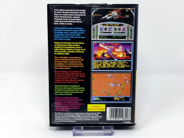 Parte trasera de Buck Rogers: Countdown to Doomsday (ESP) para Sega Mega Drive, edición PAL España