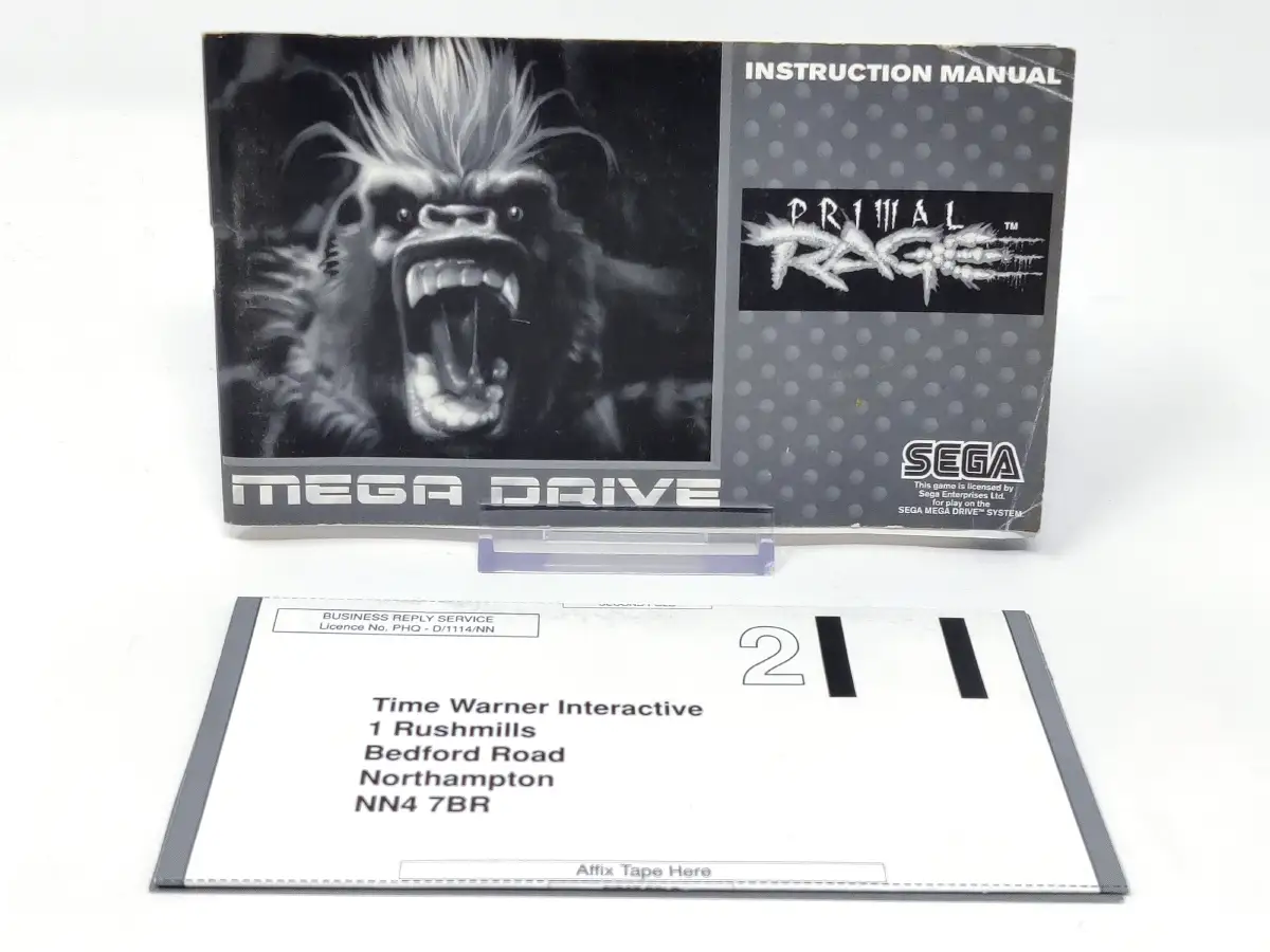 Lateral de la caja de Primal Rage (ESP) para Sega Mega Drive