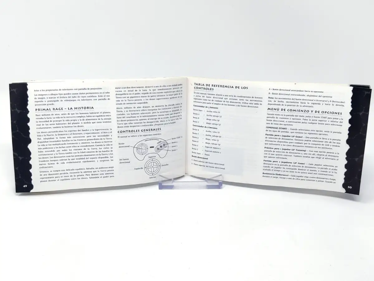 Otro detalle del juego Primal Rage (ESP) para Sega Mega Drive