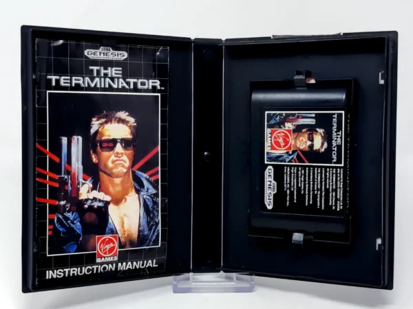 Interior del juego The Terminator (USA) para Sega Mega Drive con disco y manual