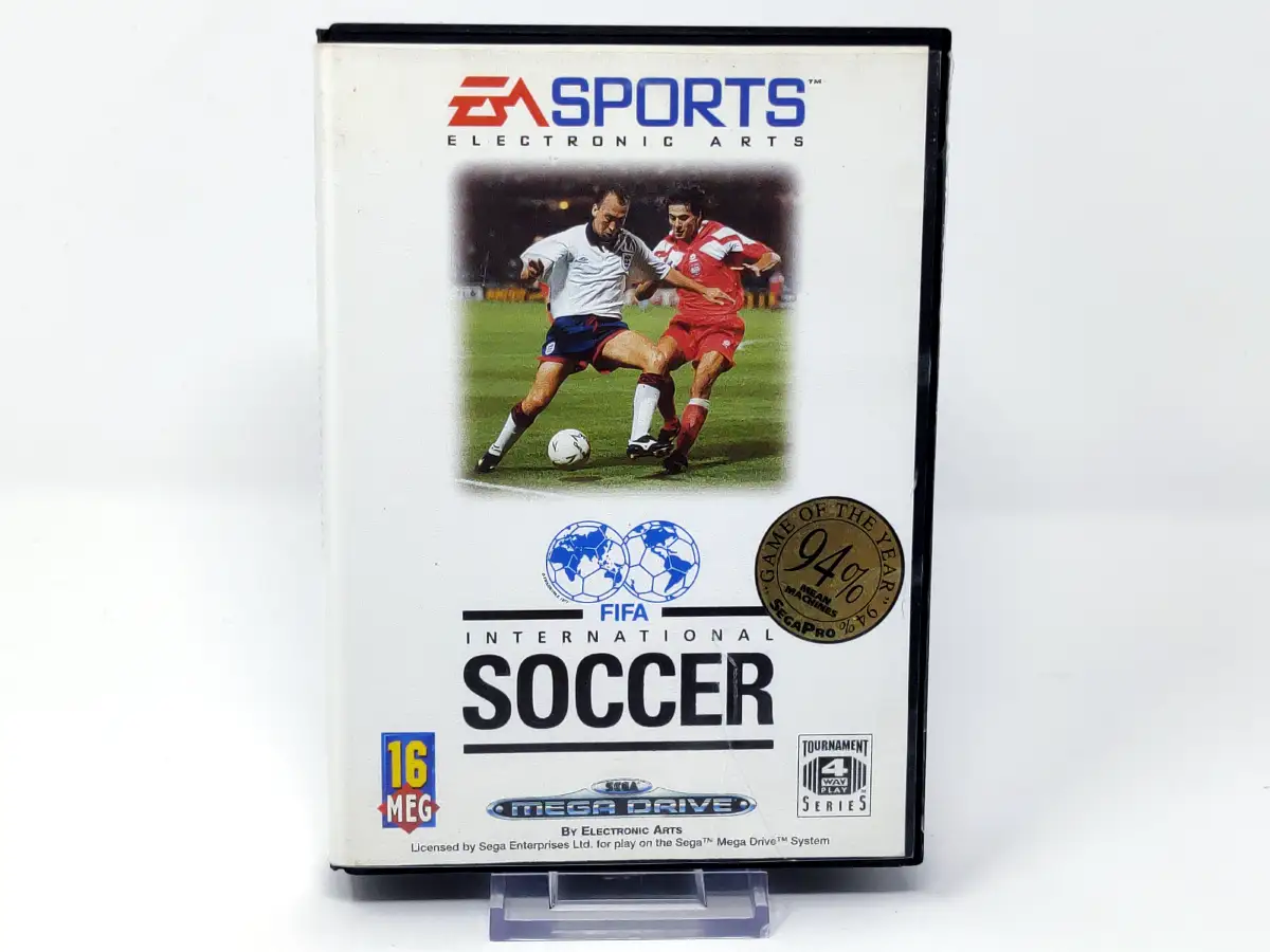 Portada de FIFA International Soccer (ESP) para Sega Mega Drive, edición PAL España, de segunda mano