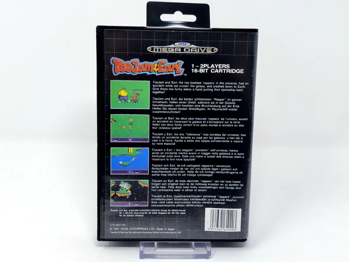 Parte trasera de ToeJam & Earl (ESP) (Rebajado) para Sega Mega Drive, edición PAL España