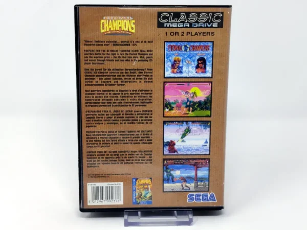 Parte trasera de Eternal Champions (ESP) (Classic) (Rebajado) para Sega Mega Drive, edición PAL España