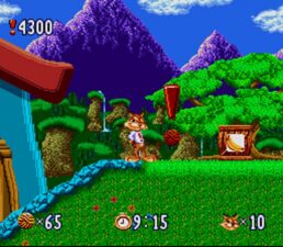 Screenshot de Bubsy in: Claws Encounters of the Furred Kind (ESP) (Cartucho) (Rebajado)