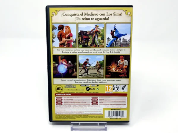 Parte trasera de Los Sims Medieval (ESP) para PC, edición PAL España