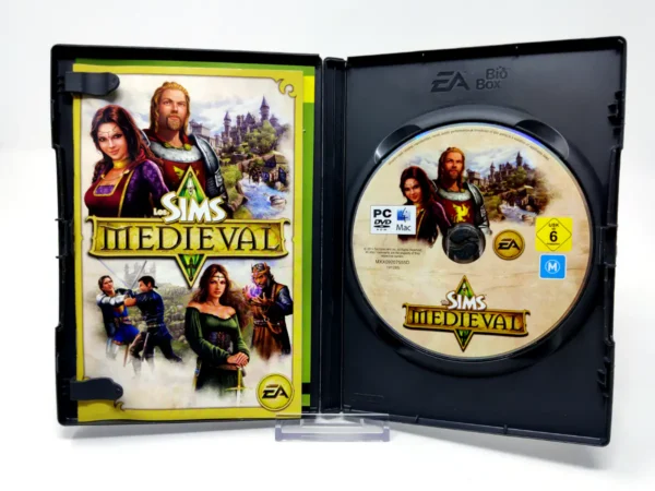 Interior del juego Los Sims Medieval (ESP) para PC con disco y manual