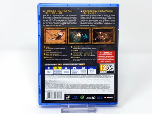 Parte trasera de Titan Quest (EUR) para PlayStation 4, edición PAL EUR