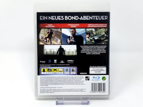 Parte trasera de 007: Blood Stone (ALE) para PlayStation 3, edición PAL Alemania
