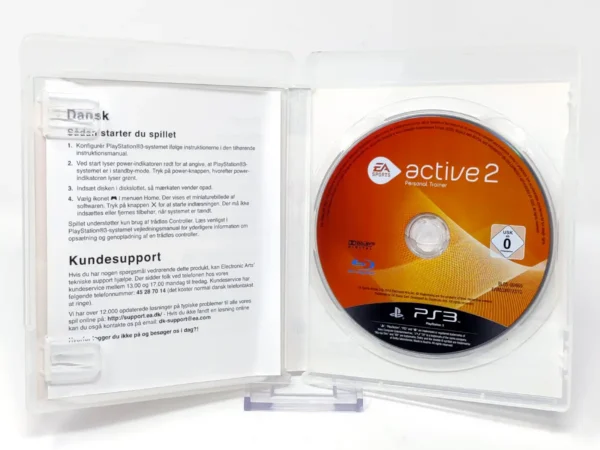 Interior del juego EA Sports Active 2: Personal Trainer (ESP) para PlayStation 3 con disco y manual