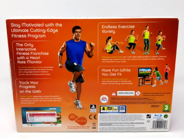 Lateral de la caja de EA Sports Active 2: Personal Trainer (ESP) (Con Pulsómetro) para PlayStation 3