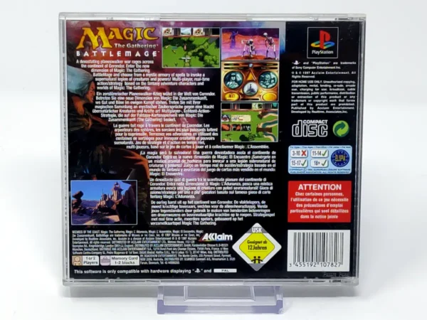 Parte trasera de Magic: The Gathering - Battlemage (ESP) (Rebajado) para PlayStation 1, edición PAL España