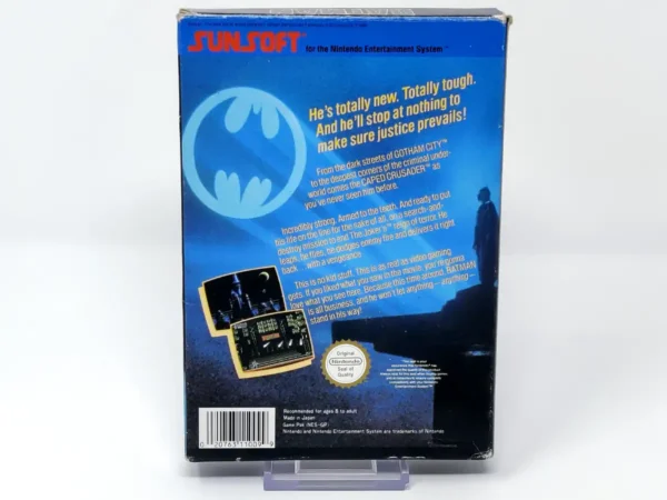Parte trasera de Batman: The Video Game (ESP) para NES, edición PAL España