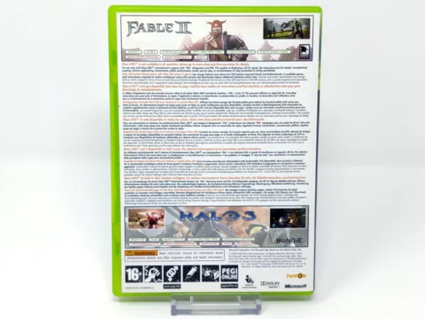 Parte trasera de Fable II + Halo 3 (ESP) (Bundle) para XBOX 360, edición PAL España