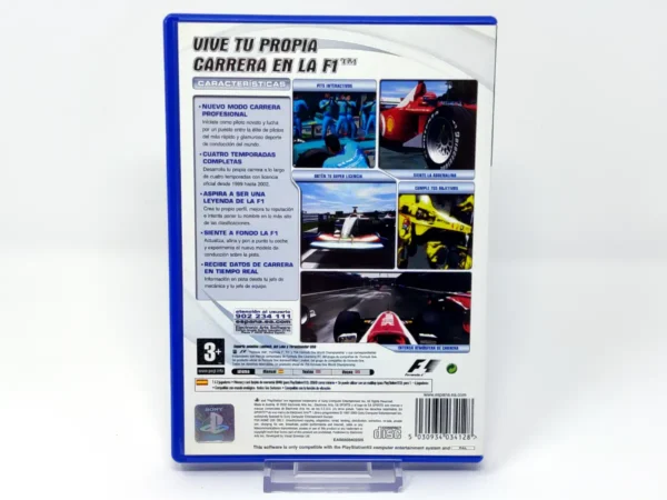 Parte trasera de F1 Career Challenge (ESP) para PlayStation 2, edición PAL España