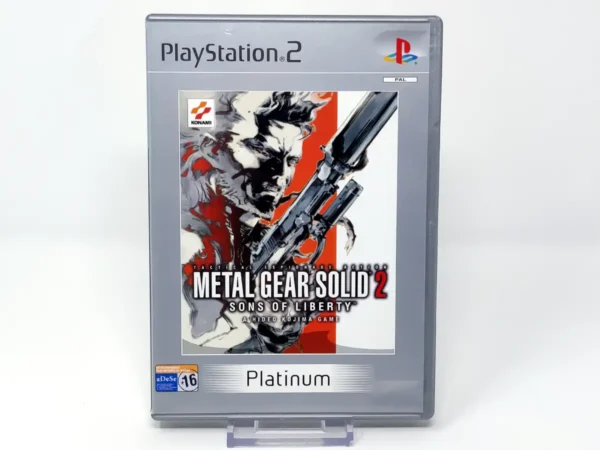 Portada de Metal Gear Solid 2: Sons of Liberty (ESP) (Platinum) para PlayStation 2, edición PAL España, de segunda mano