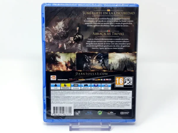 Parte trasera de Dark Souls III (ESP) (Precintado) para PlayStation 4, edición PAL España