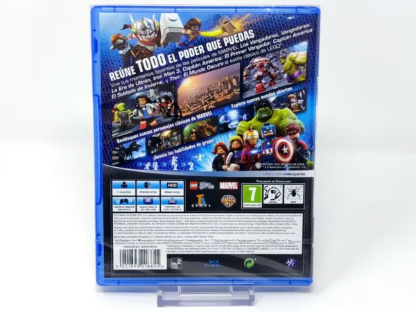 Parte trasera de LEGO Marvel Vengadores (ESP) (Precintado) para PlayStation 4, edición PAL España