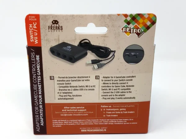 Adaptador 4 mandos GameCube para Wii U / Switch 1 y 2 para Nintendo Switch, edición PAL EUR, nuevo