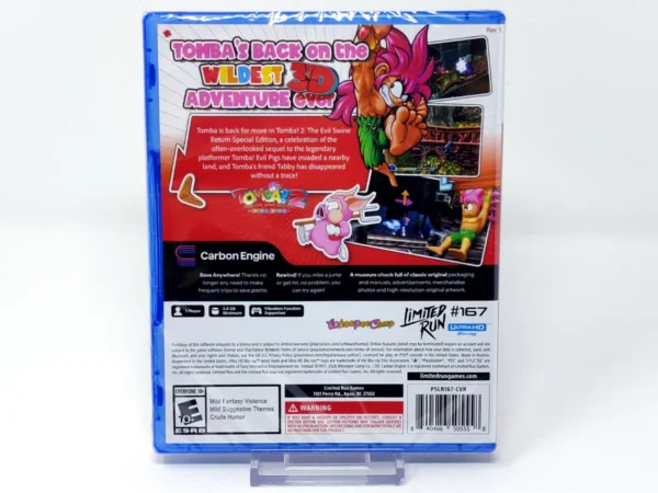 Parte trasera de Tomba! 2: The Evil Swine Return (Special Edition) (USA) (Precintado) para PlayStation 5, edición NTSC USA