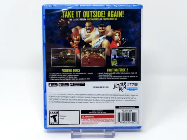 Parte trasera de Fighting Force Collection (USA) (Precintado) para PlayStation 5, edición NTSC USA