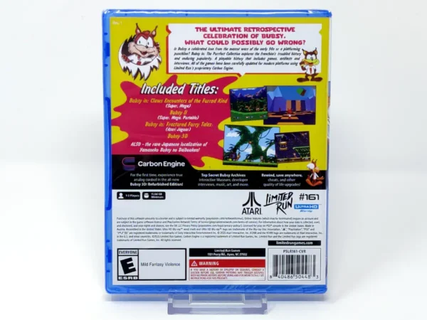 Parte trasera de Bubsy in: The Purrfect Collection (USA) (Limited Run) (Precintado) para PlayStation 5, edición NTSC USA