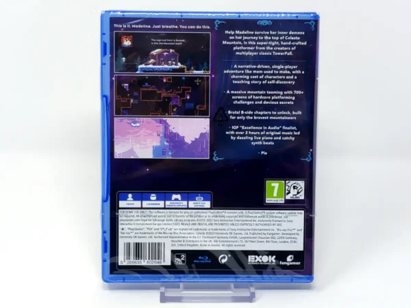 Parte trasera de Celeste (EUR) (Precintado) para PlayStation 4, edición PAL EUR