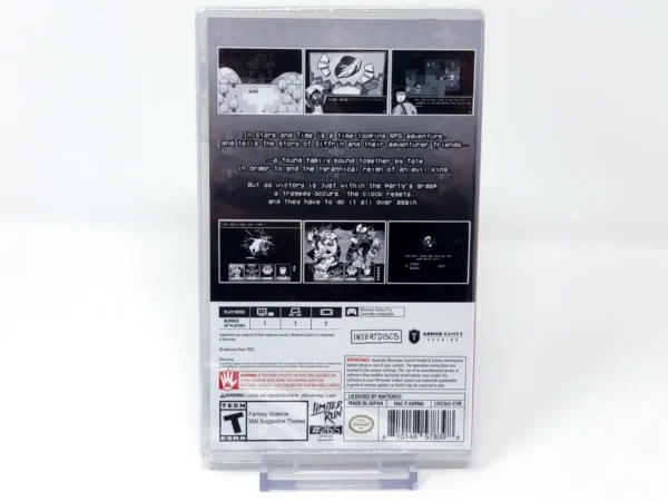 Parte trasera de In Stars and Time (USA) (Limited Run) (Precintado) para Nintendo Switch, edición NTSC USA
