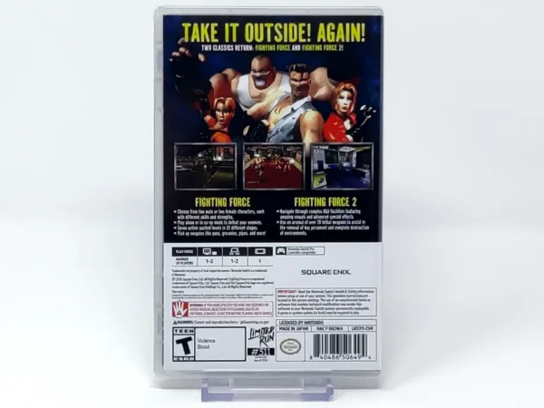 Parte trasera de Fighting Force Collection (USA) (Limited Run) (Precintado) para Nintendo Switch, edición NTSC USA
