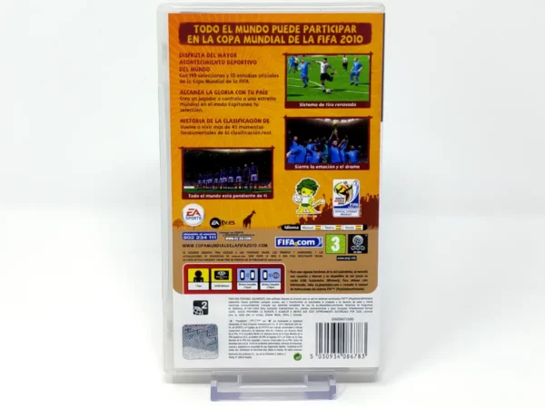 Parte trasera de Copa Mundial de la FIFA Sudáfrica 2010 (ESP) para PSP, edición PAL España