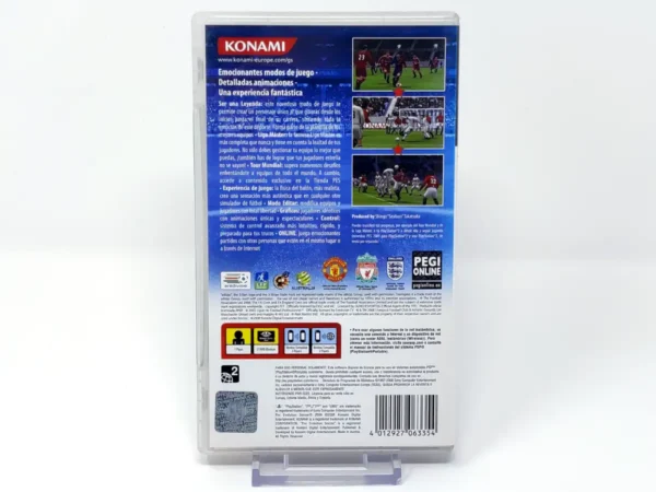 Parte trasera de PES 2009: Pro Evolution Soccer (ESP) para PSP, edición PAL España