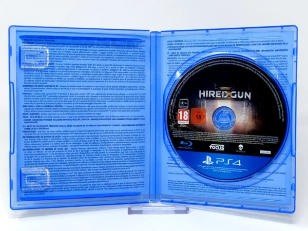 Interior del juego Necromunda: Hired Gun (ESP) para PlayStation 4 con disco y manual
