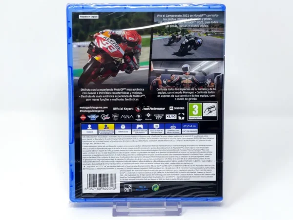 Parte trasera de MotoGP 21 (ESP) (Precintado) para PlayStation 4, edición PAL España
