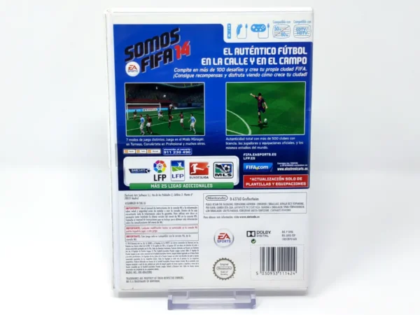 Parte trasera de FIFA 14 (Legacy Edition) (ESP) para Nintendo Wii, edición PAL España