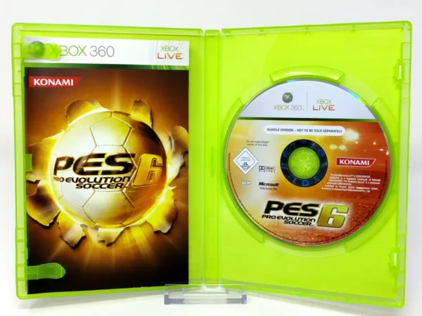 Interior del juego Pro Evolution Soccer 6 (ESP) (Bundle Version) para XBOX 360 con disco y manual
