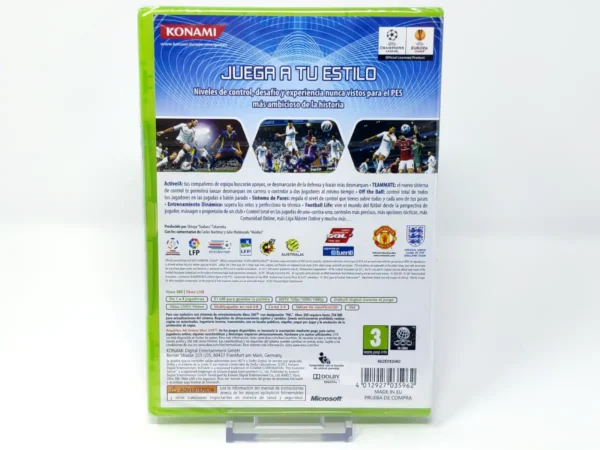 Parte trasera de PES 2012: Pro Evolution Soccer (ESP) (Precintado) para XBOX 360, edición PAL España