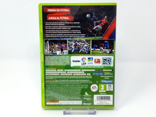 Parte trasera de FIFA 12 (ESP) para XBOX 360, edición PAL España