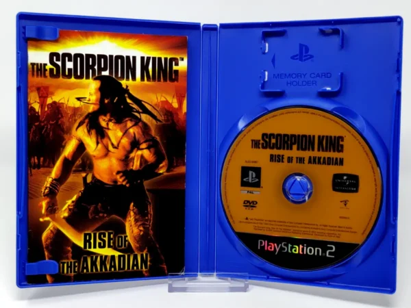Interior del juego The Scorpion King: Rise of the Akkadian (ESP) para PlayStation 2 con disco y manual