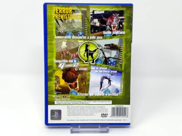 Parte trasera de Dino Stalker (ESP) para PlayStation 2, edición PAL España