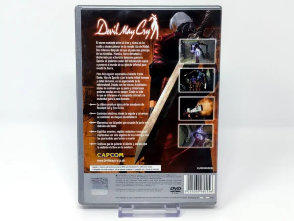 Parte trasera de Devil May Cry (ESP) (Platinum) para PlayStation 2, edición PAL España