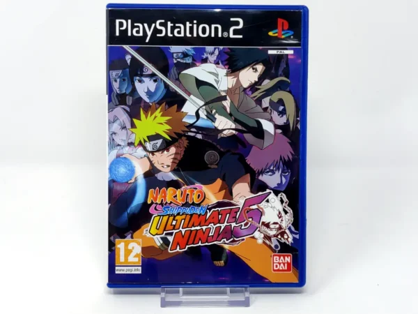 Portada de Naruto Shippuden: Ultimate Ninja 5 (ESP) para PlayStation 2, edición PAL España, de segunda mano