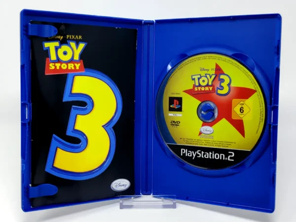 Interior del juego Disney•Pixar Toy Story 3 (ESP) para PlayStation 2 con disco y manual