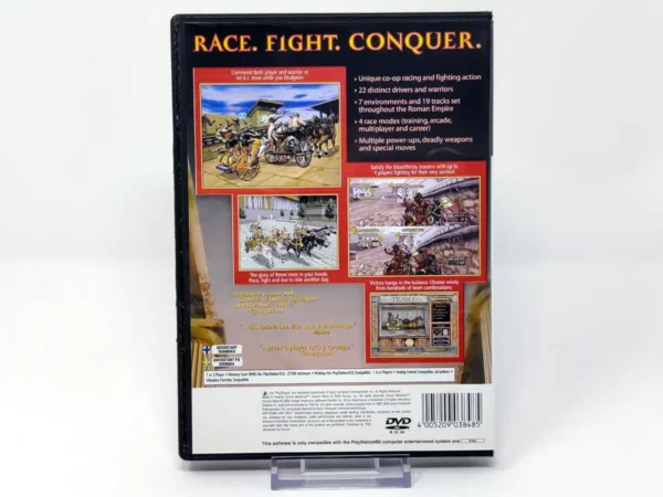 Parte trasera de Circus Maximus: Chariot Wars (UK) (Rebajado) para PlayStation 2, edición PAL UK