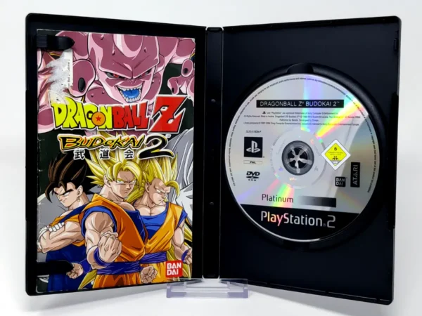 Interior del juego Dragon Ball Z: Budokai 2 (ESP) (Platinum) (Rebajado) para PlayStation 2 con disco y manual