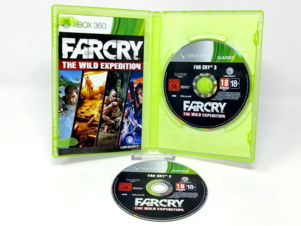 Interior del juego Far Cry: The Wild Expedition (ESP) para XBOX 360 con disco y manual