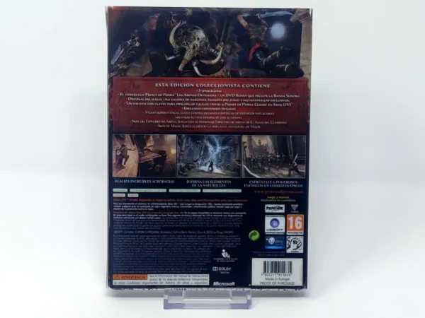 Parte trasera de Prince of Persia: Las Arenas Olvidadas (Edición Coleccionista Limitada) (ESP) para XBOX 360, edición PAL España