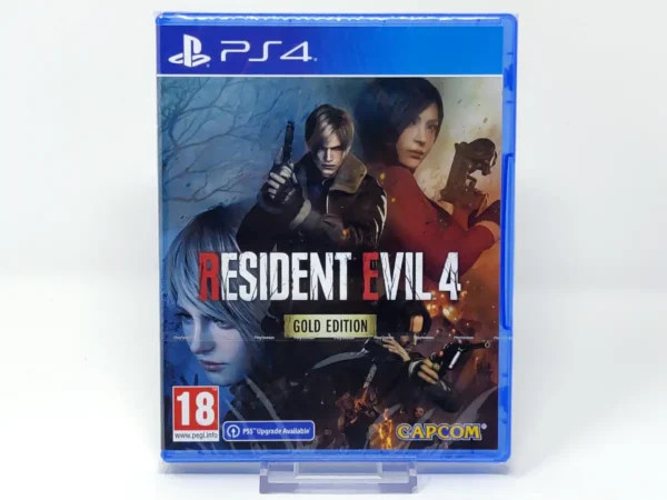 Portada de Resident Evil 4 (Gold Edition) (EUR) (v2) (Precintado) para PlayStation 4, edición PAL EUR, nuevo