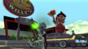 Screenshot de Destroy All Humans!: ¡Big Willy Desatado! (ESP)